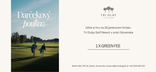 Voucher na 1x green fee (Po - Ne)
